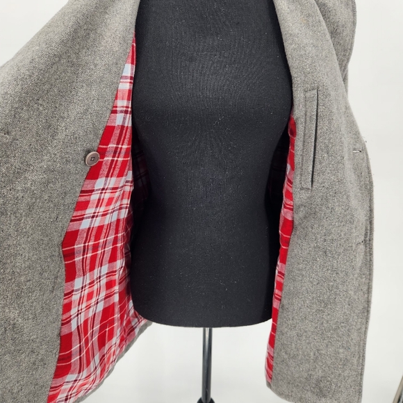 Abercrombie & Fitch Wool Peacoat Gray M  Clean Girl , Winter , Casual Coat - Picture 4 of 6